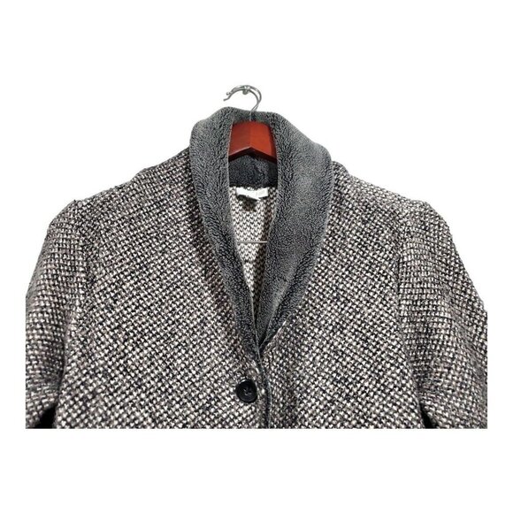 J. Jill Women's Long Button-Down Gray/Black Tweed Cardigan Sweater Pockets Sz XS - Picture 4 of 14
